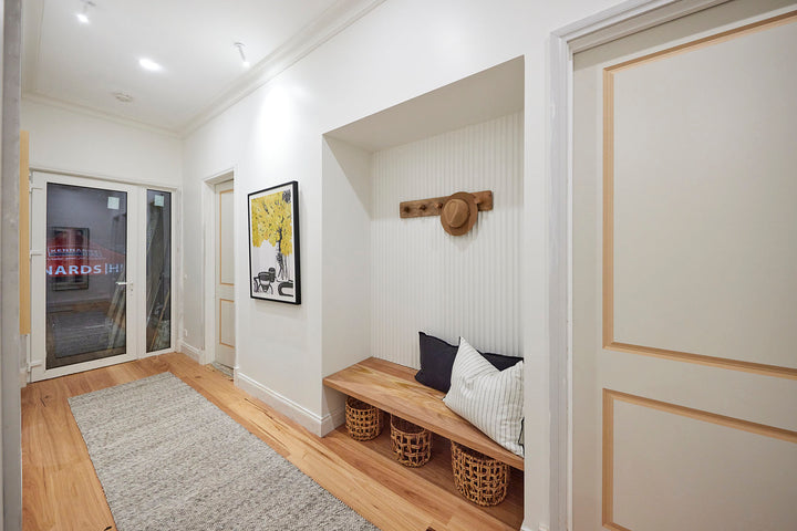 Dropletts Light Grey Handmade Hall Runner | Custom cut Length x 80 cm wide