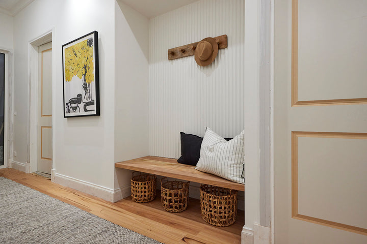 Dropletts Light Grey Handmade Hall Runner | Custom cut Length x 80 cm wide