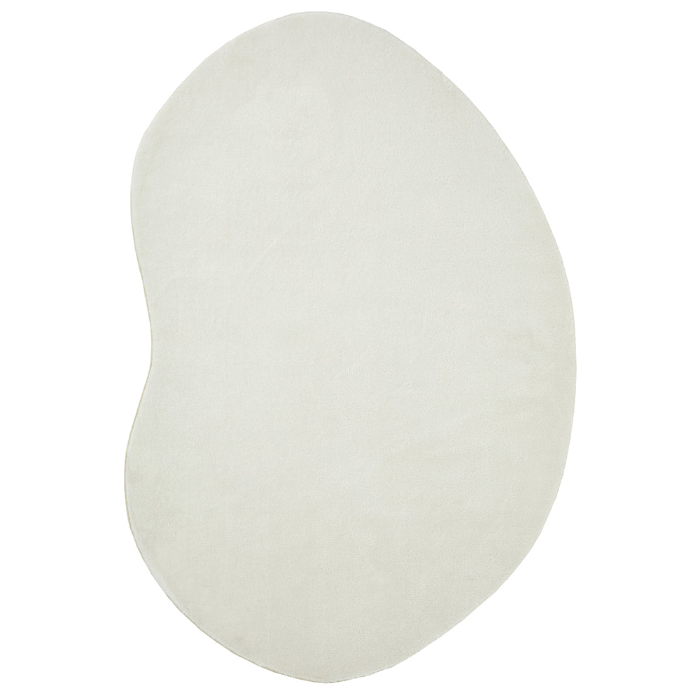 White oval object on a white background