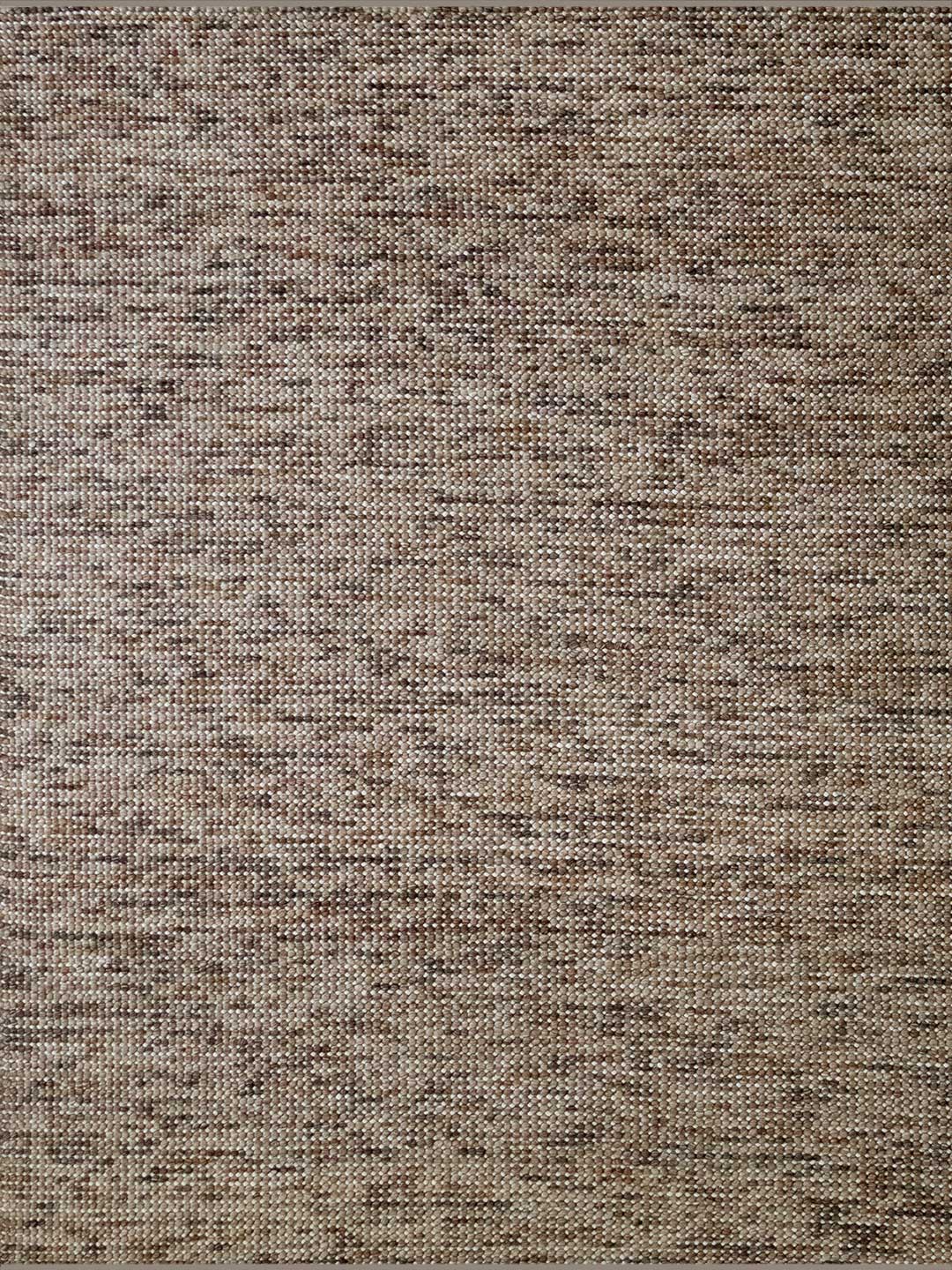 Handmade wool rug in brown died wool bobble stich rug
