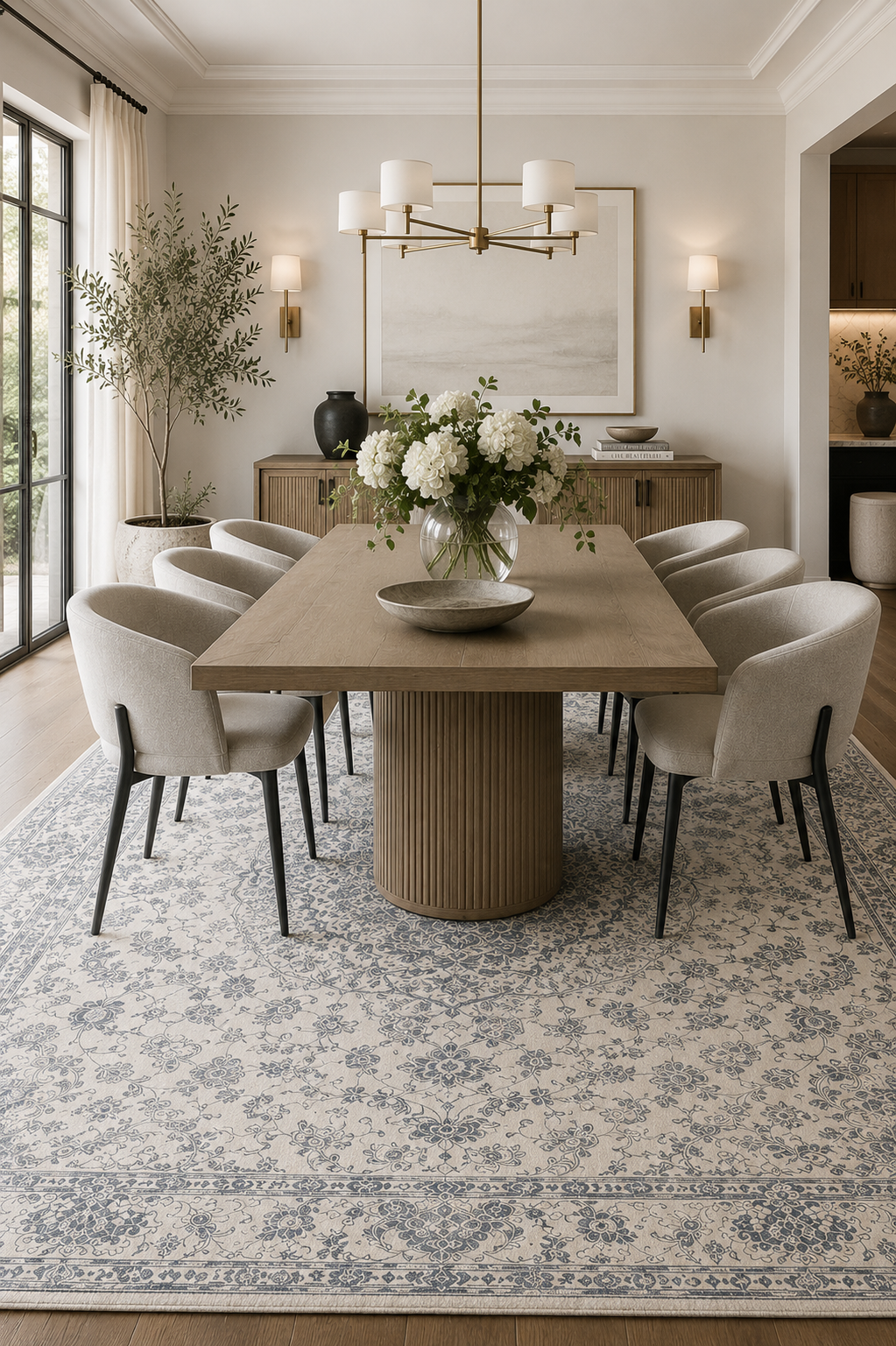 Noble Paxton Rug | Ivory Blue