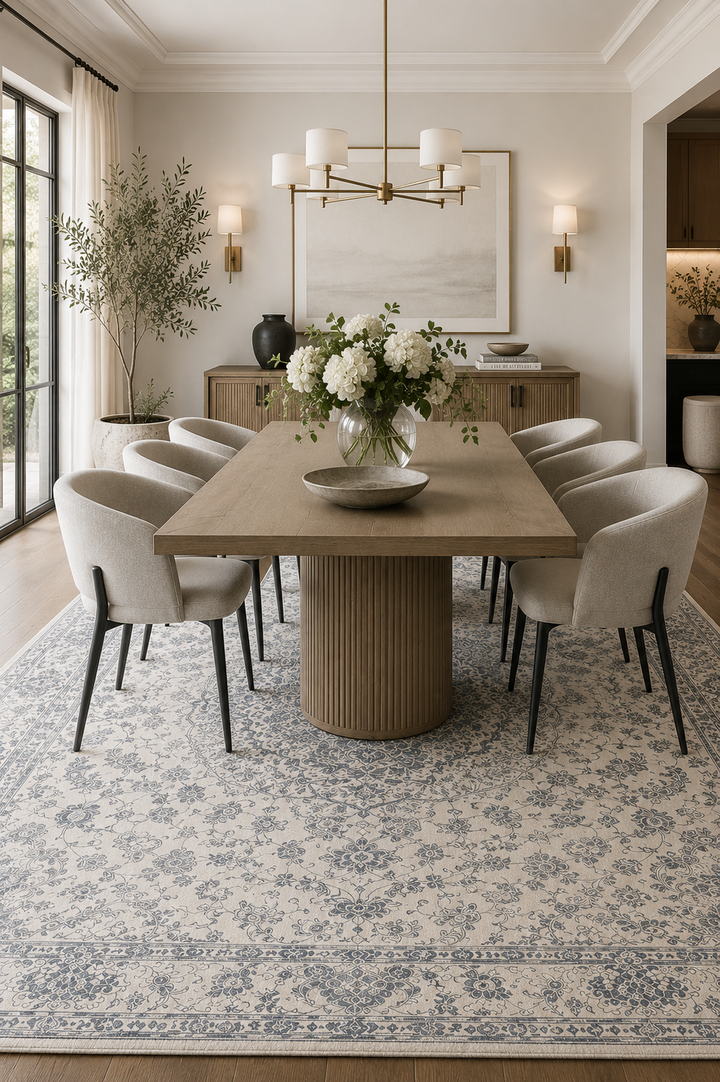 Noble Paxton Rug | Ivory Blue