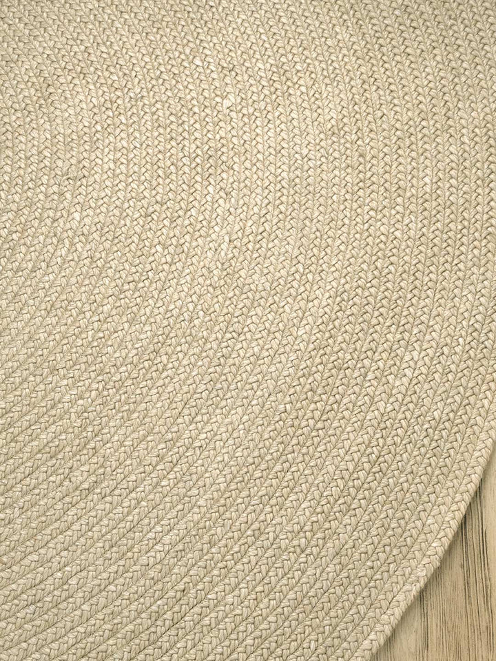 Close-up of beige textured fabric