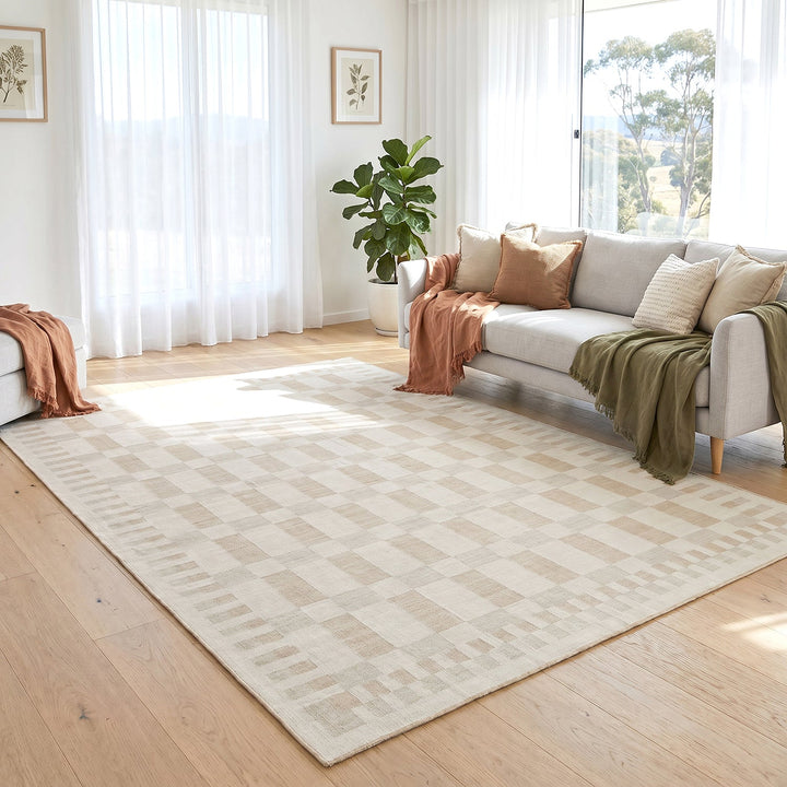 Revive Blaze Natural Washable Rug