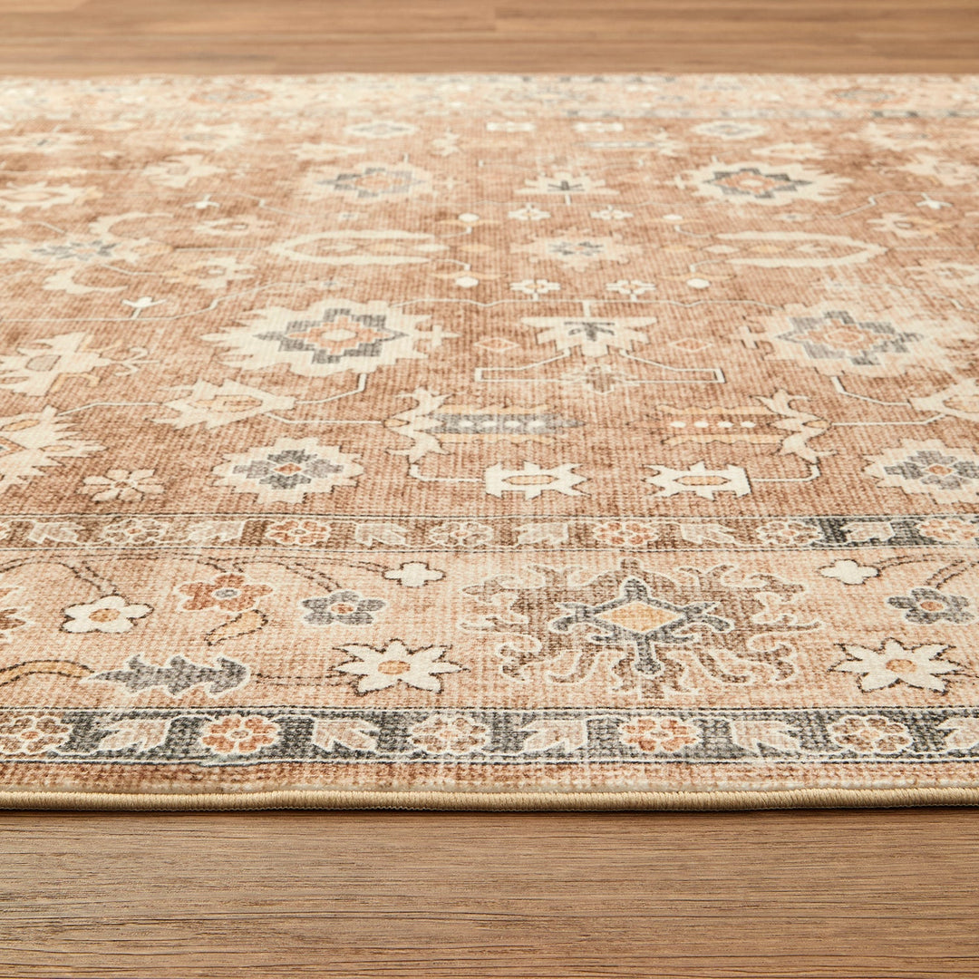Revive Enzo Brown Washable Rug