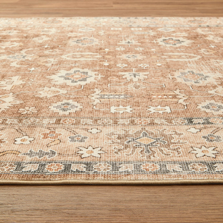 Revive Enzo Brown Washable Rug