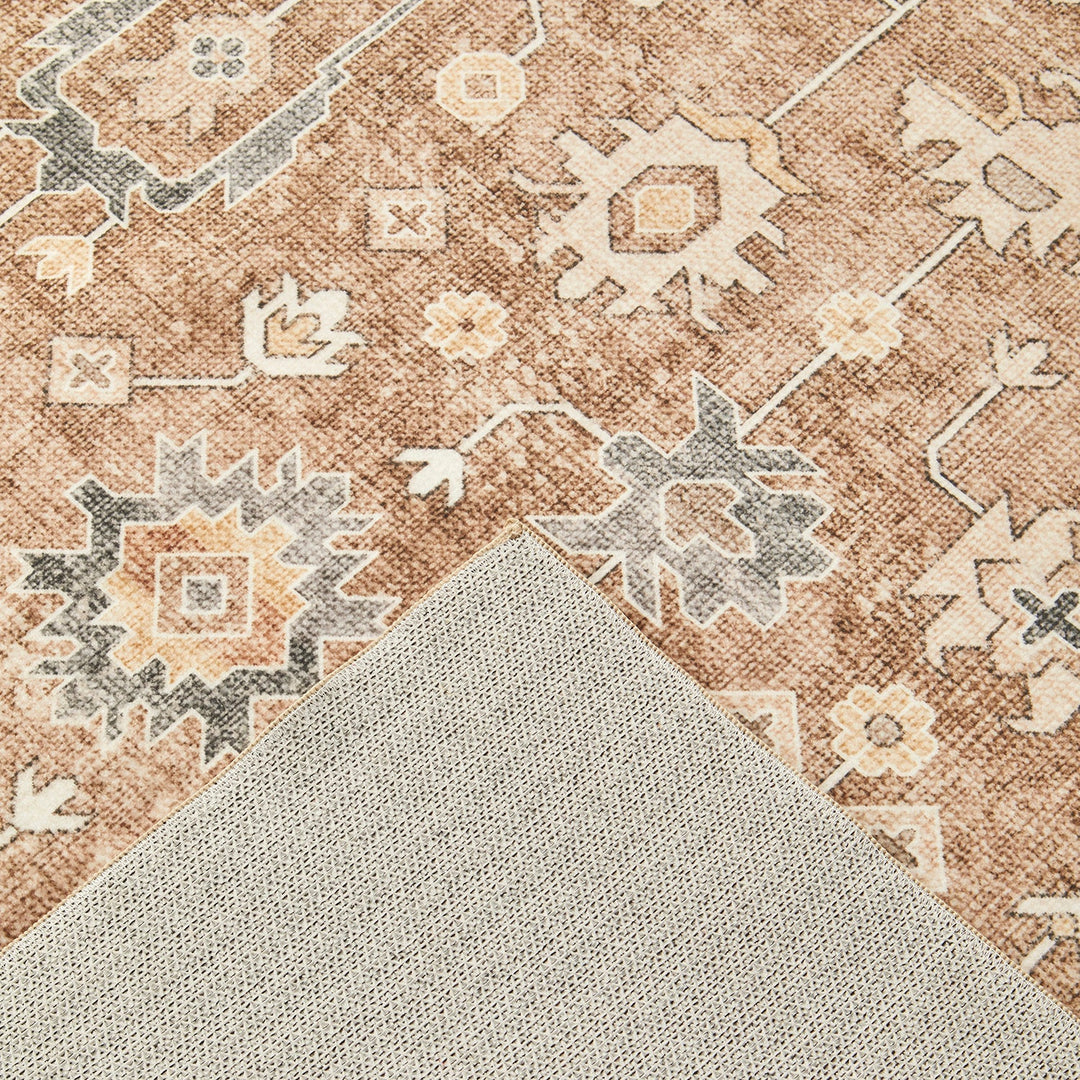 Revive Enzo Brown Washable Rug