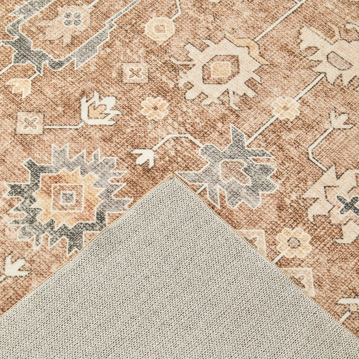 Revive Enzo Brown Washable Rug