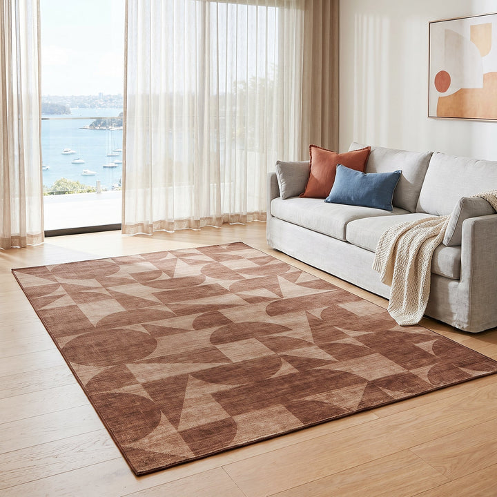 Revive Tino Brown Washable Rug