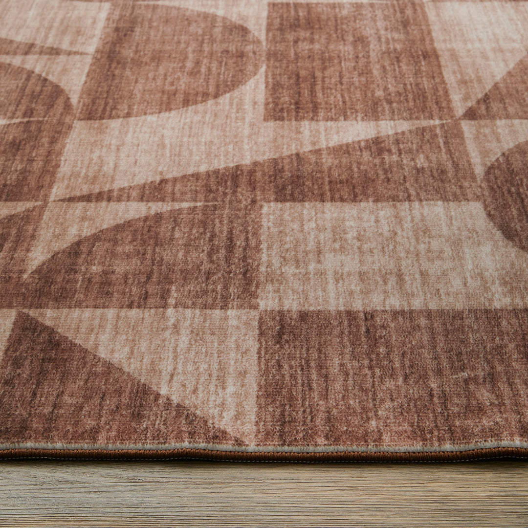 Revive Tino Brown Washable Rug