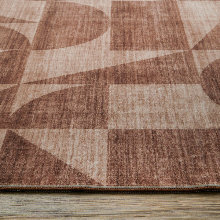 Revive Tino Brown Washable Rug