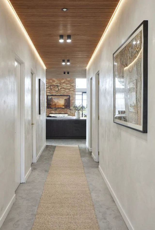 Dropletts Handmade Wool Hall Runner | Beige | Custom Length x 80cm Wide | Eta Late Nov 2025