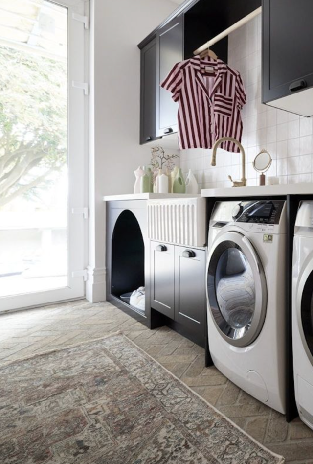 Heraz Mushroom Rug | Pinks | Ankur & Sharon | Main Bedroom 2022