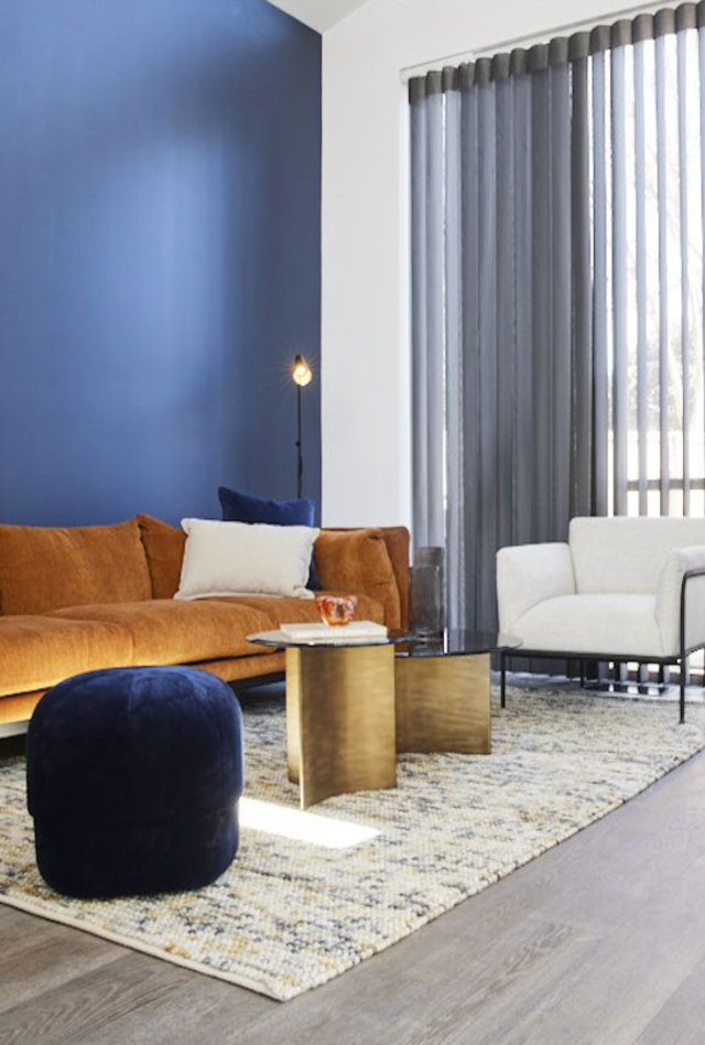 Magic Mineral | Blue Grey Gold Copper Wool Rug | Enquire now for availability