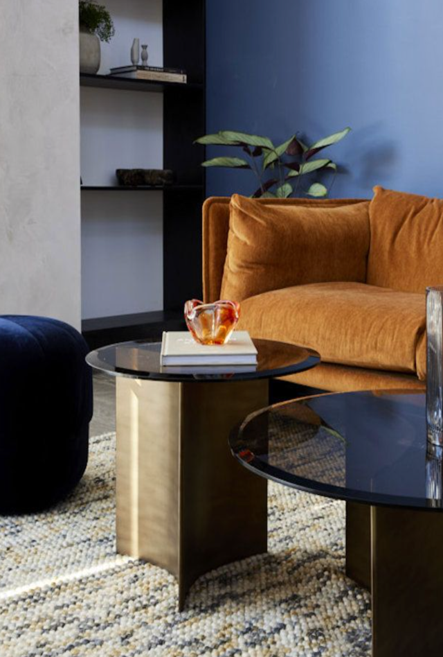 Magic Mineral | Blue Grey Gold Copper Wool Rug | Enquire now for availability