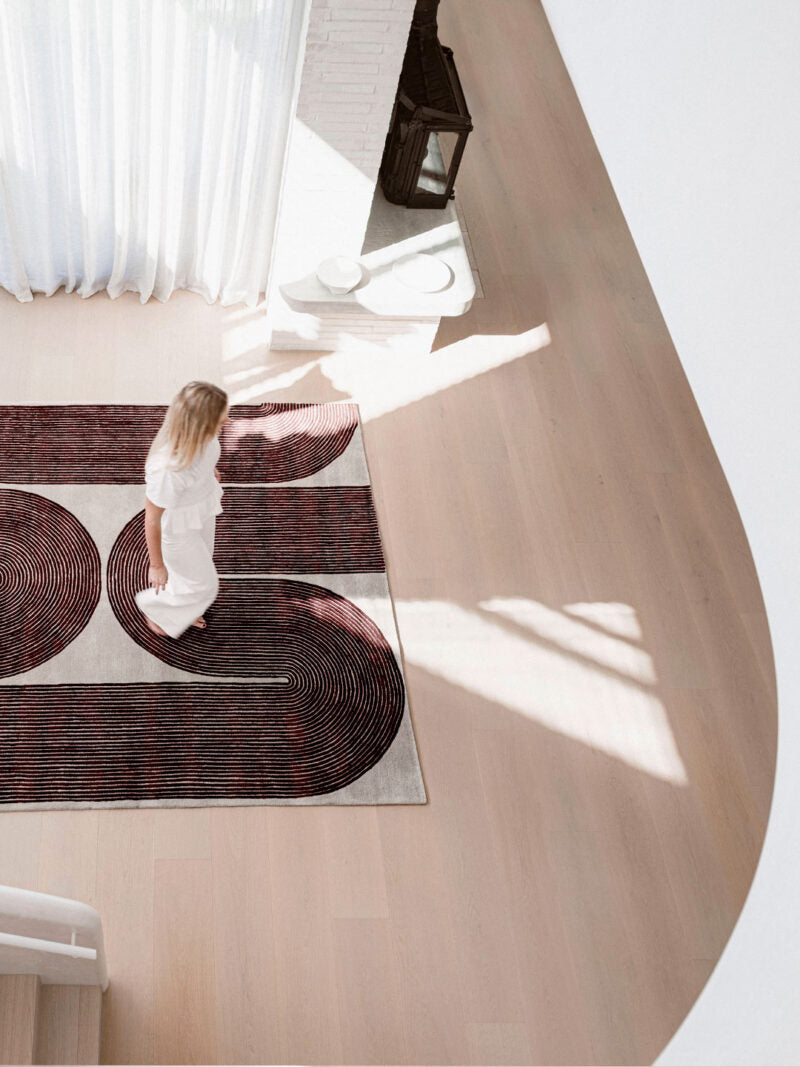 Viper Currant Rug | Burgundy - Enquire now for availability