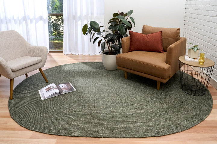 Cora Oval Rug | Olive