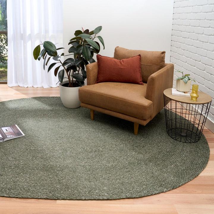 Cora Oval Rug | Olive