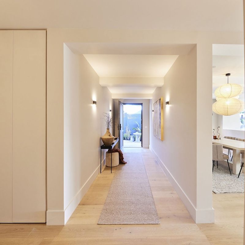 Dropletts Handmade Wool Hall Runner | Beige | Custom Length x 80cm Wide | Eta Late Nov 2025