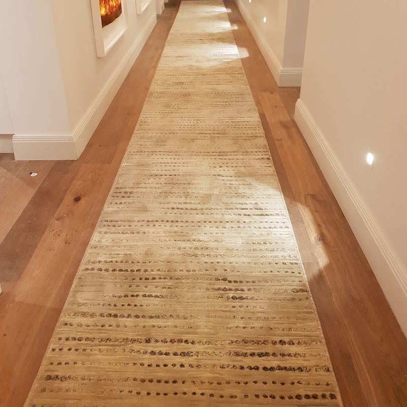 Madrid Dotts Beige | Custom Cut Length Hall Runner x 80cm wide| $69 per metre | Deb & Andy | Hallway Week 2019