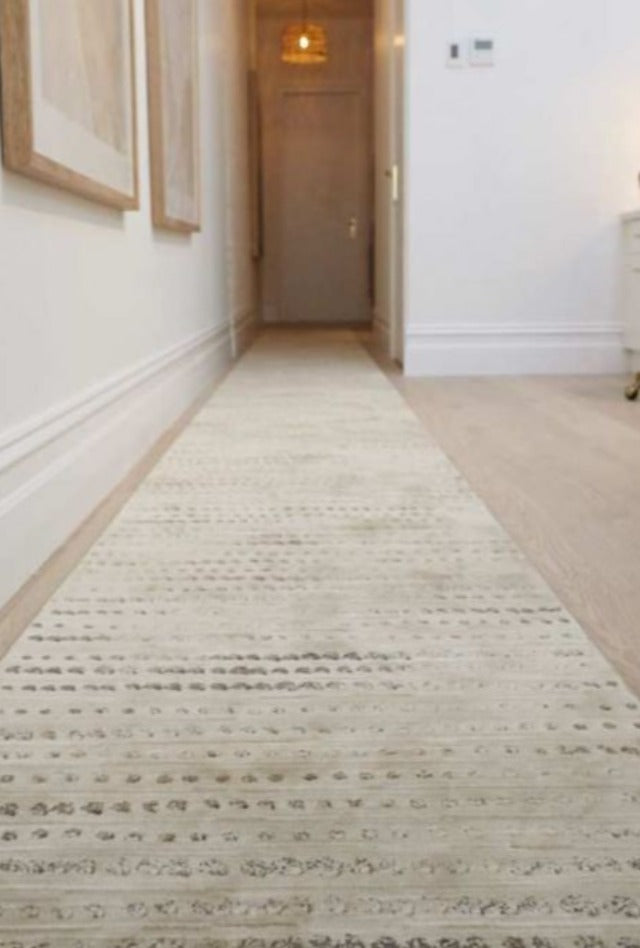 Madrid Dotts Beige | Custom Cut Length Hall Runner x 80cm wide| $69 per metre | Deb & Andy | Hallway Week 2019