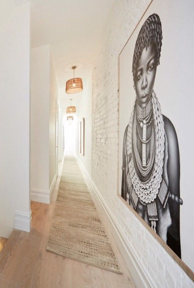 Madrid Dotts Beige | Custom Cut Length Hall Runner x 80cm wide| $69 per metre | Deb & Andy | Hallway Week 2019