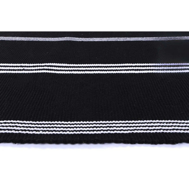 Roger Black & White Stripe Rug