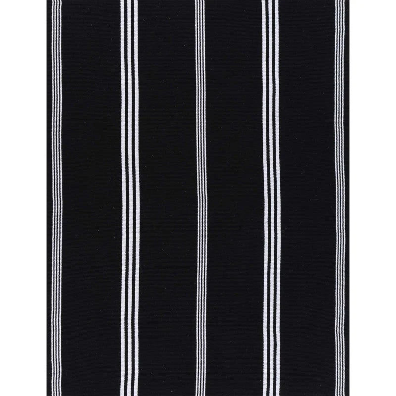 Roger Black & White Stripe Rug