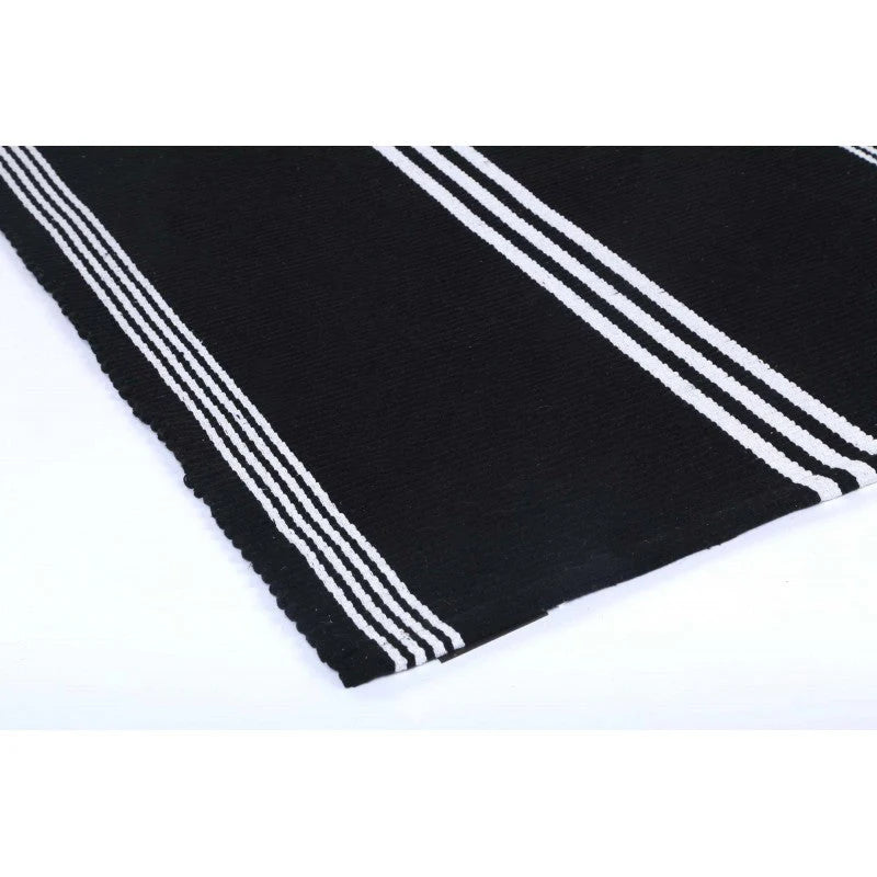 Roger Black & White Stripe Rug