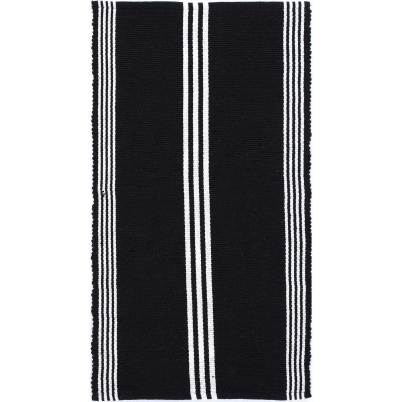 Roger Black & White Stripe Rug