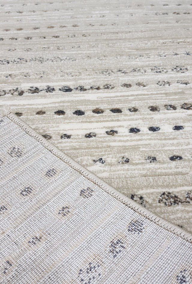 Madrid Dotts Beige Rug | Beige Tan Grey