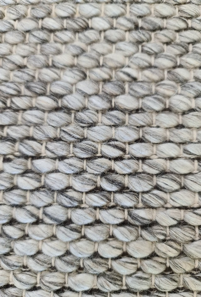 Dropletts Light Grey Handmade Hall Runner | Custom cut Length x 80 cm wide