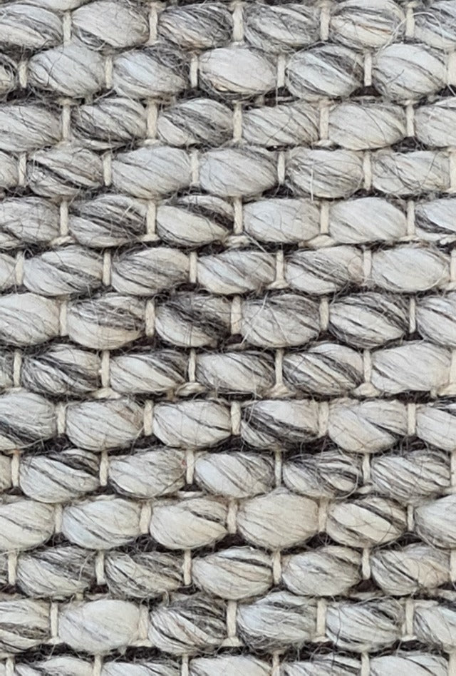 Dropletts Light Grey Handmade Hall Runner | Custom cut Length x 80 cm wide