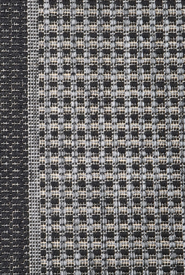 Chinos Silver Black Rubber Back Runner | Custom cut length x 80cm wide | $45 per metre