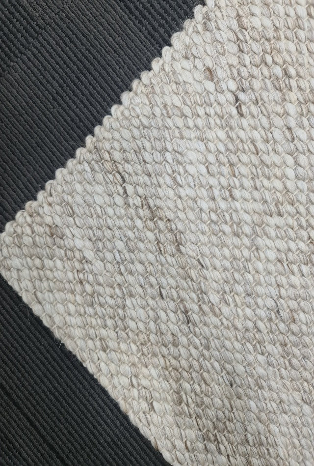 Dropletts Off White & Beige Handmade Wool Hall Runner | Custom Cut Length x 80 cm wide | $95 per metre - ETA Late Nov '25