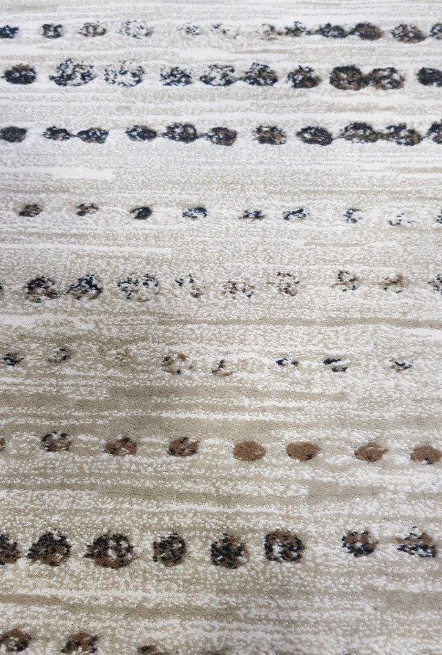 Madrid Dotts Beige Rug | Beige Tan Grey