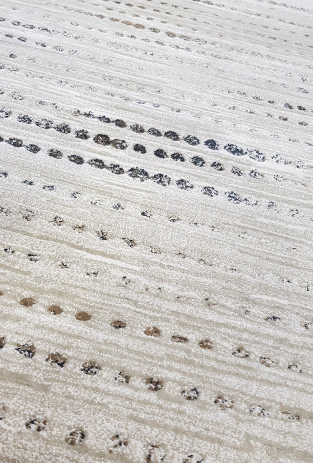 Madrid Dotts Beige Rug | Beige Tan Grey