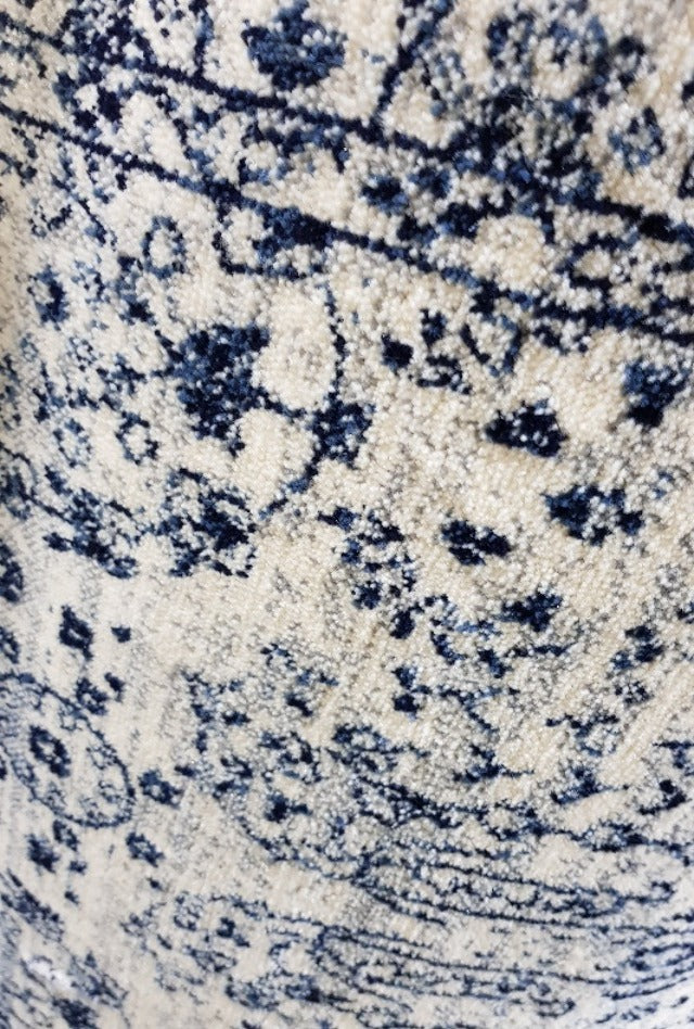 Wedgewood Cream & Blue Tav Hall Runner | Custom cut length x 80cm wide |$59 per metre - ETA Late DEC '25