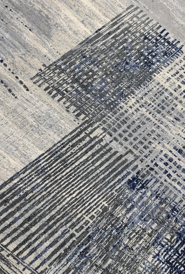 Fraser Rug | Beige Silver Blue