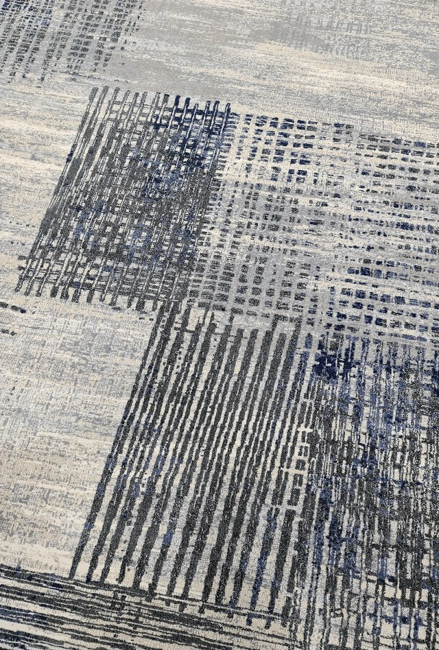 Fraser Rug | Beige Silver Blue