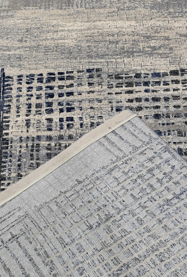 Fraser Rug | Beige Silver Blue