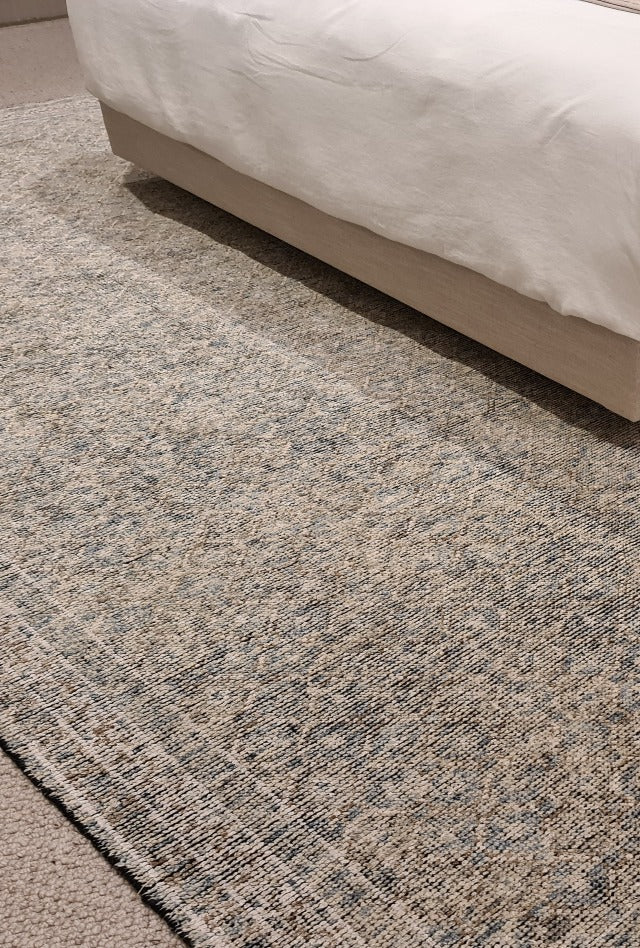 Revival Oushak Rug | Washed Indigo | Ronnie & Georgia Main Bedroom 2021
