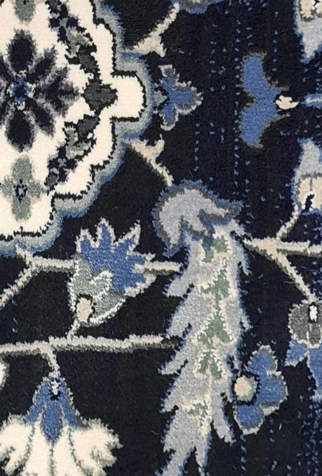Verona 6256 Navy Hall Runner | Custom cut length x 80cm wide | $95 per metre