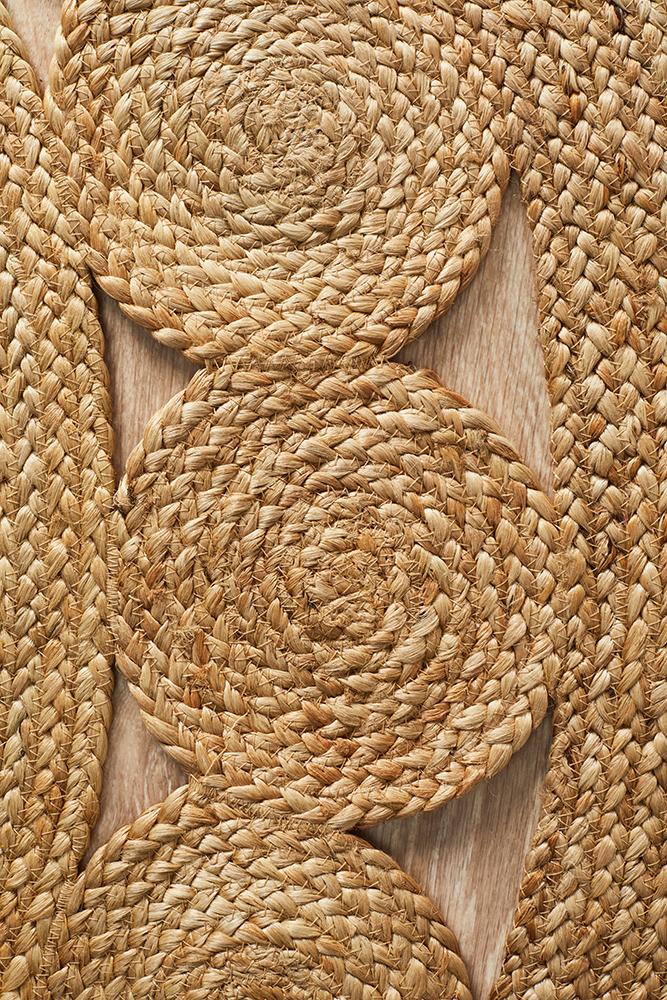 Daisy Round Rug | Natural Jute