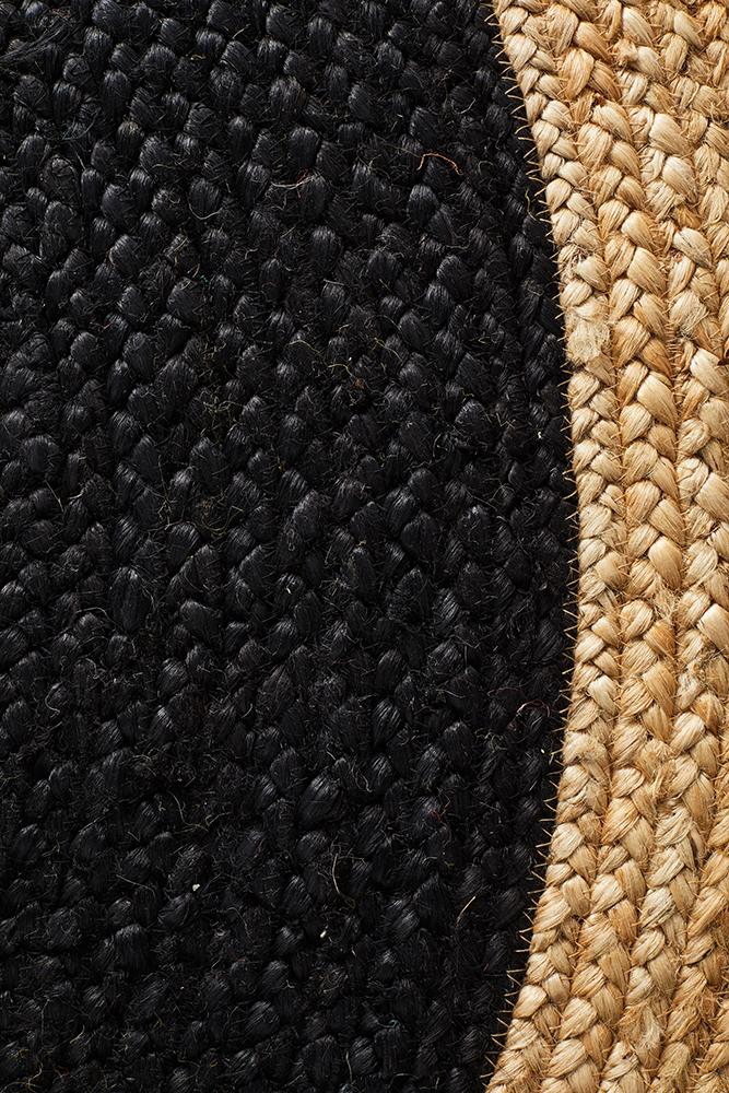 Round Jute Rug | Black