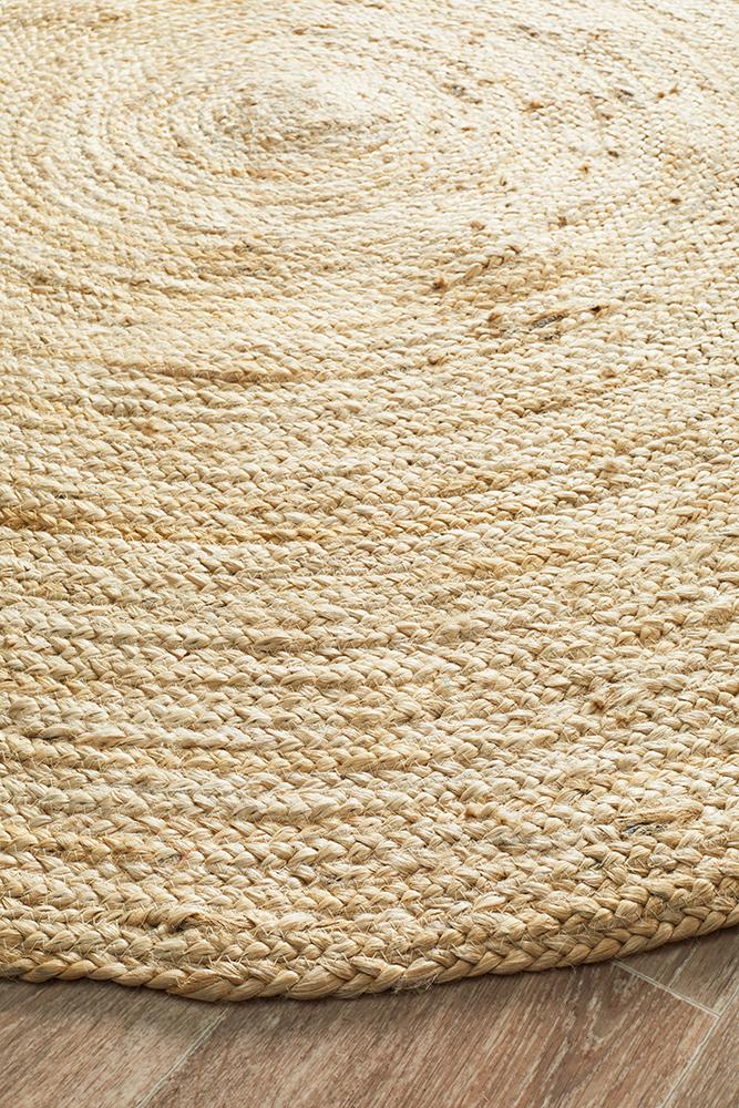 Round Jute Rug | Bleached Natural