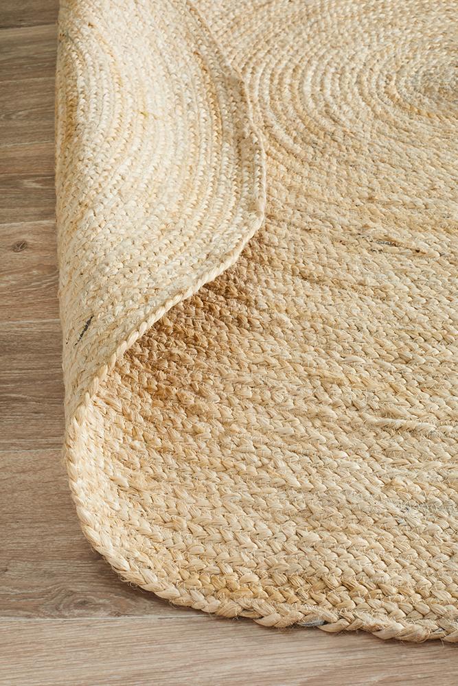 Round Jute Rug | Bleached Natural