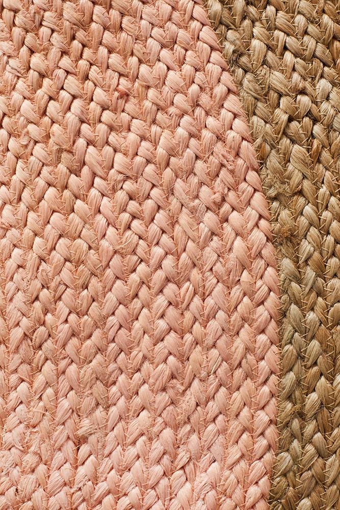 Round Jute Rug | Pink
