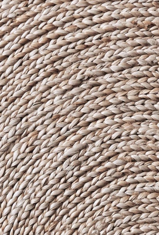 Kerala Round Braided Jute Rug | Gold