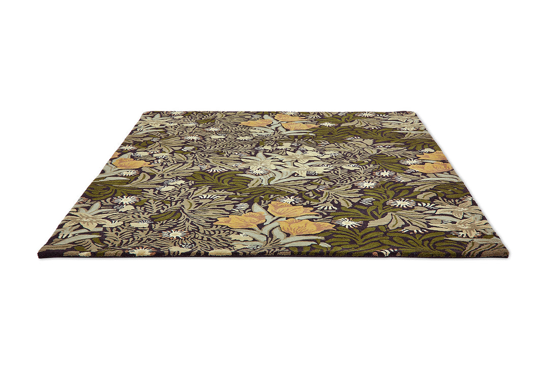 Morris & Co Bower Twining Vine Green 128207 Rug